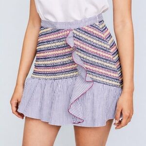 Parker Jordan Smocked Ruffle Mini Skirt Size 4